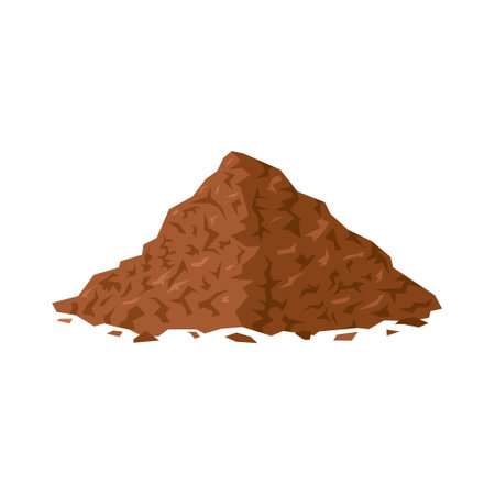 Soil pile, cartoon vector iconのイラスト素材
