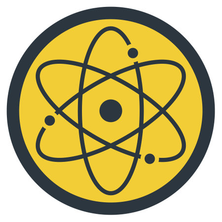 Nuclear defense symbol, atomic warfare iconのイラスト素材