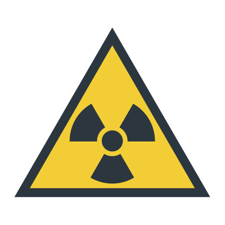 Radioactive sign, vector icon of radiationのイラスト素材