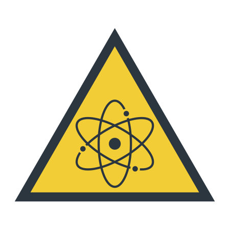 Nuclear defense symbol, atomic warfare iconのイラスト素材
