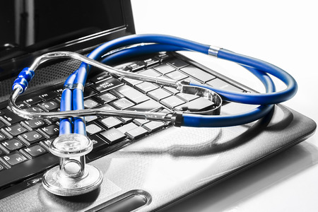 stenoskop on laptop repair service maintenance warranty diagnosticsの写真素材