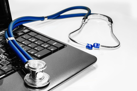 stenoskop on laptop repair service maintenance warranty diagnosticsの写真素材