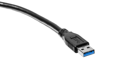 usb cable blackの写真素材