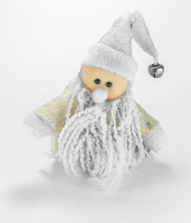 toy snowman with a big white beardの写真素材