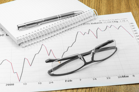 business plan glasses graphic handle planningの写真素材