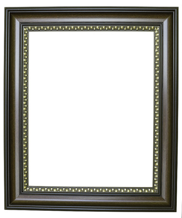 brown frame isolate on white backgroundの写真素材