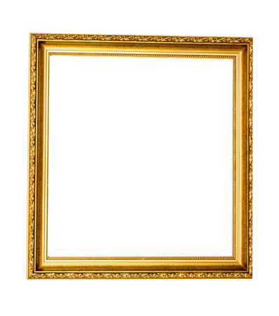 gilded frame on white background isolate deluxeの写真素材