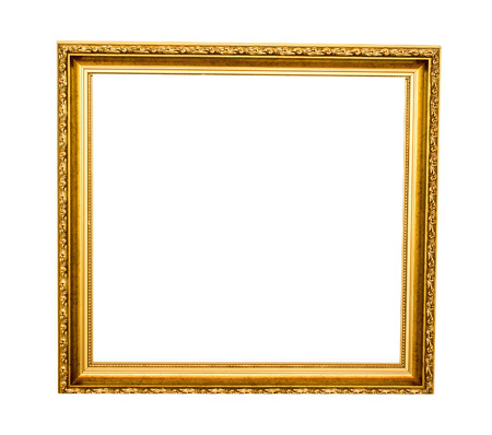 gilded frame on white background isolate deluxeの写真素材