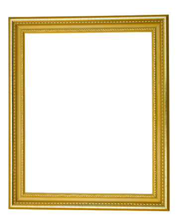 gilded frame on white background isolate deluxeの写真素材