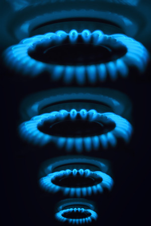 gas burner flame energy natural gas stove gas industryの写真素材