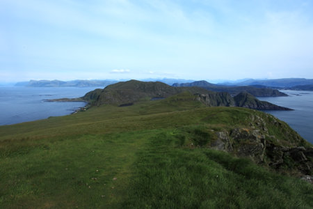 Norwegian island Runde. Beautiful wild nature. Wildlife in Norway.の写真素材
