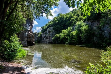 Granite canyon at Girsky Tikych, in Buky, Cherkassy region, Ukraine