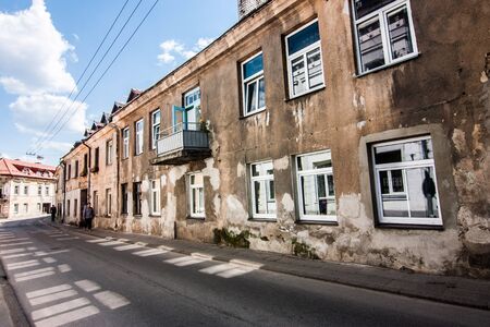 Old  street in Uzupis, Vilnius, Lithuaniaの写真素材