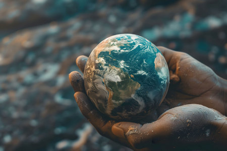 World care trends and solving air pollution problems, climate change affects human life, investing in businesses that give importance to ecosystemの素材