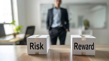 Risk and reward ratio concept, risk management is one of the most important aspects of a successful investor and traderの素材
