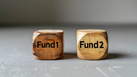 Diversification or asset allocation or portfolio management on fund concept, fund manager planing and define investment strategiesの素材