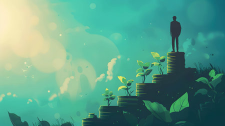 A strategic investment plan for long-term wealth growth, invest for financial freedom and retirement, sustainable financial and business growthの素材