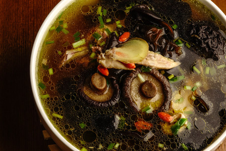 Stewed Chick with Mushroomの写真素材