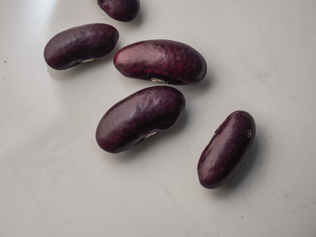 Kidney beans on white backgroundの写真素材