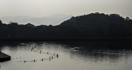 West Lake in the eveningの写真素材