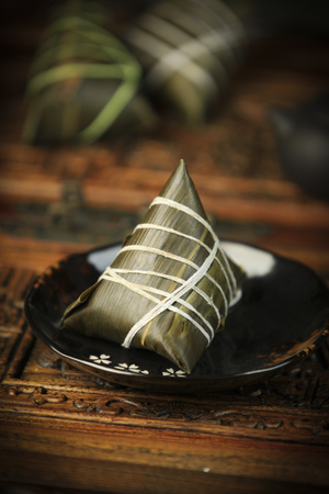 Dumpling on a plateの写真素材