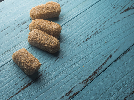 Fried Glutinous Rice Cake Stuffed with Bean Paste