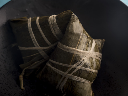 Close up view of chinese rice dumplingの写真素材