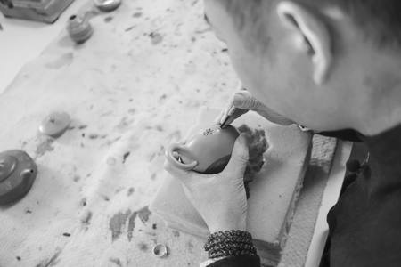 teapot carvingのeditorial素材