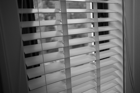 shutters in black and white colorの写真素材
