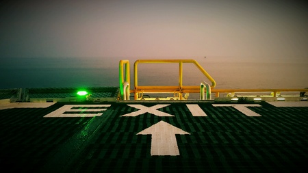 Escape route from helideckの素材