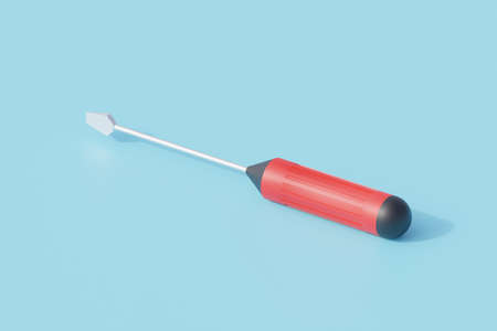 screwdriver single isolated object. 3d render illustration isometricの写真素材