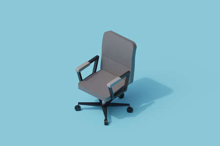 chair single isolated object. 3d render illustration isometricの写真素材