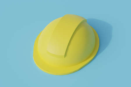 safety helmet single isolated object. 3d render illustration isometricの写真素材