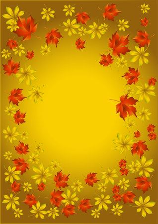 autumn background frameのイラスト素材