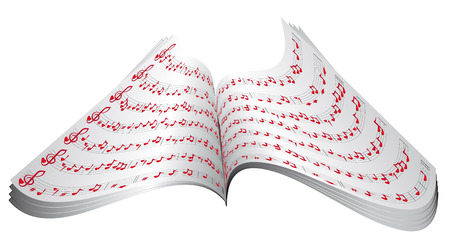 music lovers, music books, heart notesのイラスト素材