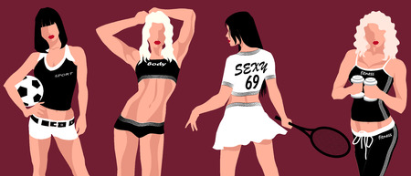 Sexual sports girl.のイラスト素材