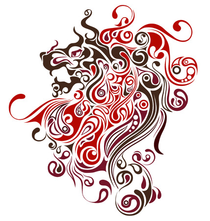 lion image, design tattoo, emblem, logoのイラスト素材