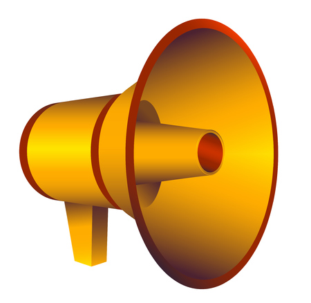 Megaphone, isolated loudspeakerのイラスト素材