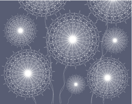 Dandelion, meadowのイラスト素材