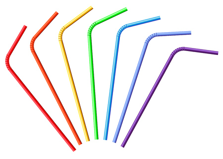 Drinking straws setのイラスト素材