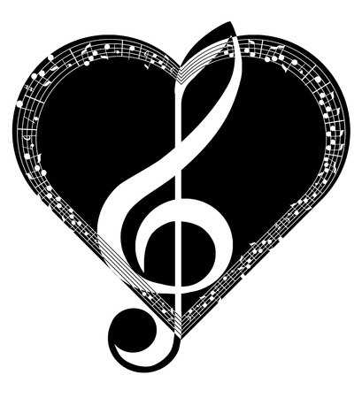 Music, music, heart, abstractionのイラスト素材