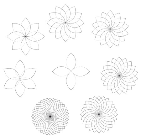 tattoo, geometric, ornament, flower のイラスト素材