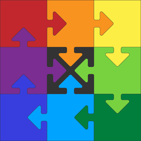 frame, puzzle, orderのイラスト素材