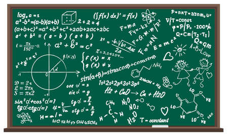 school board, formulas, solutionのイラスト素材