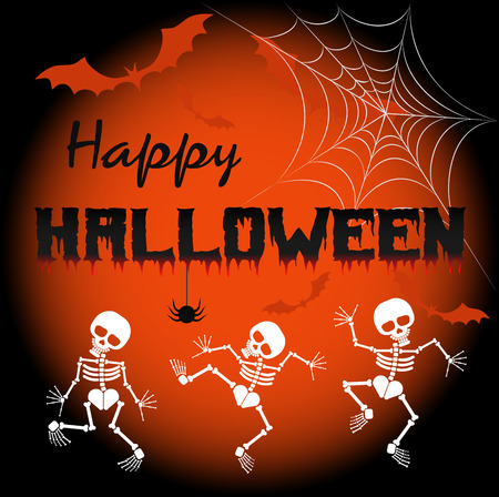postcard for the holiday Halloweenのイラスト素材