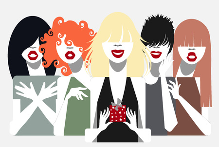 ecstasy, envy, girlfriendsのイラスト素材