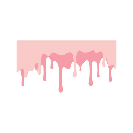 Abstract pink liquid dripping with varying shades and shapes, creating a fluid and dynamic visual.のイラスト素材