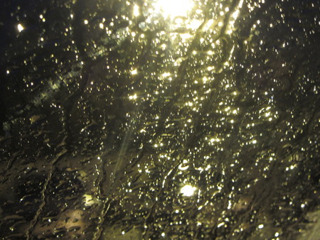 potassium rain in the evening windshieldの写真素材