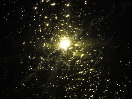 potassium rain in the evening windshieldの写真素材