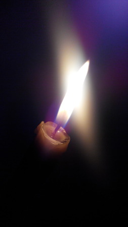 memorial candle in an Orthodox church in prayerの写真素材